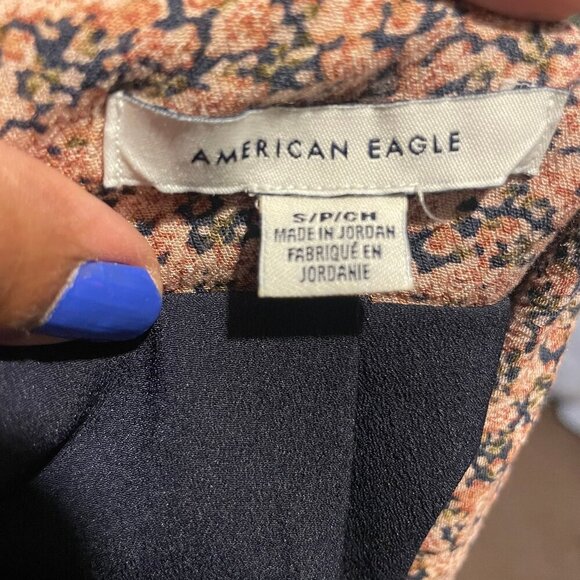 American Eagle High-Waisted Floral Slit Lined Mini Skirt Sz Small Feminine Cute - Picture 7 of 10